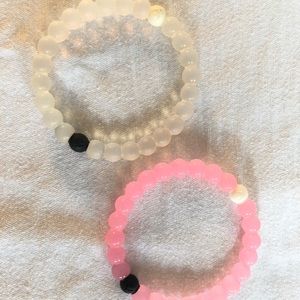 2 Lokai Bracelets (pink and clear)